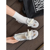 ADVBRIDGE  -  Women's 2025 Summer New Casual Ballet Single Shoes White Shoes Small Fragrance Style Trainer Shoes Fashionable and Versatile Low