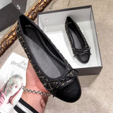Advbridge Ballerina Women's Flat Shoes Comfort Round Toe Ladies Loafers Elegant Bowknot Women's Single Shoes Slip on Soft Moccasins Flats