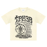 Advbridge Dark Summer New T Shirt for Men and Women Cotton Printed Short Sleeved Y2K Gothic Punk Round Neck Retro Casual Design Niche Tops