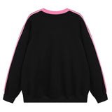 Advbridge Men Sweatshirt Streetwear Fashion Casual Hip Hop Oversized Sweatshirt Pullover Sleeve Striped Retro Harajuku Y2K Unisex 2024 New