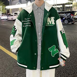 ADVBRIDGE  -  Hip-hop Coat American Retro Joker Coat Men's INS Explosions Baseball Uniform Printing New Loose Leisure Sports Couple Coat