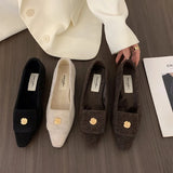 Advbridge Designer Vintage Women Loafer Shoes Fashion Shallow Slip On Shoes 2025 Spring Autumn Elegant Low Heels Shoes
