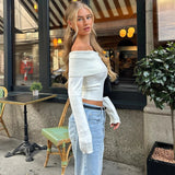 Advbridge aspen outfit winter Mid City Slash Neck Ribbed Top
