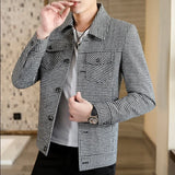 ADVBRIDGE New Spring and Autumn High Quality Lattice Leisure Men's Jacket Slim Fashion Spring Men's Jacket Youth Sunshine Men's Jacket