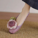 ADVBRIDGE  -  Rivet Brand Mary Jane Shoes Women Shallow Comfort Casual Elegant Flats Dress Shoes Flower Fashion Brand Designer Shoes Women