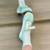 ADVBRIDGE  -  Mint Mambo Womens Shoes Original Ballet Casual Breathable Womens Casual Shoes Cute Bow Comfortable Lace Lady Shoes