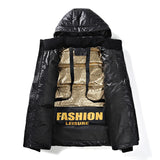 Advbridge 7XL Winter Men Fashion Warm Parkas Jacket Coat Men Hat Waterproof Thick Fleece Parka Men Casual Detachable Windproof Parkas Male