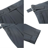 Advbridge Men's Luxury Button-down Draped Baggy Suit Pants Casual Solid Color Straight Premium Elegant Dress Pants 2024 New Spring
