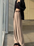 Advbridge Solid Elegant Office Lady Corduroy Trousers Women Autumn Winter High Waist Loose Harajuku Wide Leg Long Pants Casual Streetwear