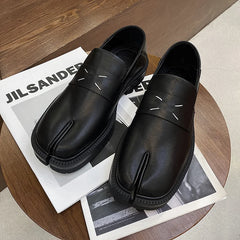 Advbridge Shoes Loafer for Men and Women Split Toe Thick Sole Casual Leather Shoes