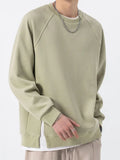 Advbridge Autumn Winter Men O-Neck Long T-shirt Fashion Casual Comfortable Loose High Street Fake Two Piece Sweater Bottom Shirt