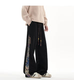 Embroidery Patchwork Sport Pants Mopping Trousers Spring New Fashion Casual Pants Men Clothing Oversized Harajuku Joggers Male