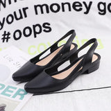 Advbridge Jelly Elegant Sandals Women Pointed Toe Chunky Med High Heels Flip Flops Slingback Casual Candy Skidproof Beach Shoes Female New