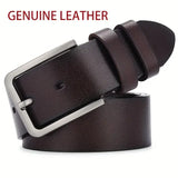 Advbridge Genuine Leather for men High Quality men belts Alloy Pin Buckle Adult Luxury Brand Jeans Business Casual Waist Male Strap Brand