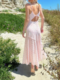 ADVBRIDGE  -  Women Floral Prints Spaghetti Strap Dress Summer Bohemian V-neck Corsets Long Dresses for Beach Vacation Party Elegant Sundress