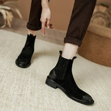 Advbridge 2024 New Autumn Women Boots Brown Chelsea Boots Genuine Leather Women Shoes Winter Retro Ankle Boots Leather Ladies Shoes