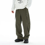 Advbridge Hip-hop Army Green Men Male Wide Leg Pants Autumn New High Street Multipockets Cargo Trousers Joggers Elastic Waist