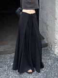 Advbridge  Women's Large Black Lace Up High Waist Wide Leg Pants Summer Autumn New Chic Fashion Female Loose Straight A-line Trousers 4XL
