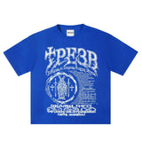 Advbridge Dark Summer New T Shirt for Men and Women Cotton Printed Short Sleeved Y2K Gothic Punk Round Neck Retro Casual Design Niche Tops