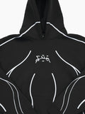 Advbridge Hoodie Y2K Harajuku Hip Hop Striped Graphic Print Oversized Hoodie Sweatshirt Mens Womens New Gothic Coats Jacket Clothes