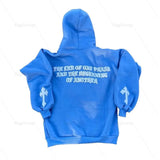 Advbridge New Design High Street Cross Print Hoodies Harajuku Streetwear y2k Grunge Oversized Hoodie Couples Jacket Hip Hop Zip Up Hoodie