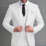 Advbridge Navy Blue Male Suits Slim fit Notched Lapel  Wedding Tuxedos 3 Piece Sets Tailor Made Business Mens Costume (Blazer+Pants+Vest)