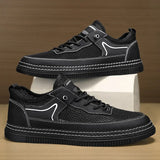 ADVBRIDGE  -  Fashion Casual Shoes Mens Outdoor Tennis Sneakers Lightweight Comfortable Lace Up PU Trainer Size Smaller Than Normals for Men