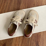 Advbridge Leather cowhide German training shoes women's college style casual shoes 2025 new soft-soled casual flat-soled sports shoes
