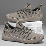 ADVBRIDGE  -  Fashion Mens Casual Shoes Summer Lightweight Flying-Woven Running Sport Shoes Male Mesh Breathable Soft Soled Comfort Sneakers