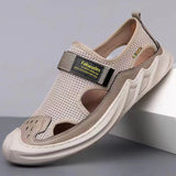 ADVBRIDGE  -  Sandals Man Fashion Summer Outdoor Beach Casual Baotou Hole Shoes for Men Breathable Platform Beach Indoor Roma Sandals