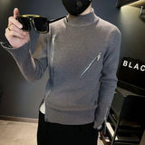 Advbridge Man Clothes Zip-up Collared Motorcycle Knitted Sweaters for Men Zipper Pullovers Korean Autumn Sweat-shirt Street Cotton Fun S X