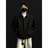 ADVBRIDGE  -  Spring Short Jacket Men Fashion Green Black Jacket Men Streetwear Hip-hop Loose Bomber Jacket Mens Casual Jackets Coat M-3XL