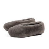 ADVBRIDGE  -  Women's Winter Wear Soft Bottom Fur Slippers Warm Mink Fur Fleece Lined Bean Bean Shoes Large Size 41-43 Korean Style Flat Shoes