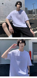 ADVBRIDGE  -  Solid Color Clothing Male T Shirts High Quality New T Shirt Summer Casual Cotton Tops Hip Hop Breathable Tee Clothes Q289