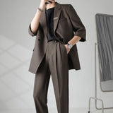 Advbridge Autumn Men's Clothing Light Luxury Business Leisure Suit Jacket Set Streetwear Elegant Korean Popular Clothes Slim Pants Suit
