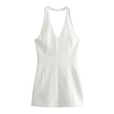 Advbridge Women's Halter Neck Slim Fit Dress Womens Dresses Prom Elegant Pretty Short Evening Summer Woman Clothing Store