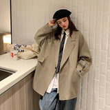 Advbridge New Luxury Houndstooth Blazers Grey Khaki Men'S Casual One Button Blazers Autumn Winter Fashion All-match Loose Suit Jackets