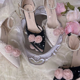 Advbridge Pink Lolita Shoes for Women  Wedges Shoes for Women  Wedding Shoes Bride  Luxury Shoes Black Y2k Shoes for Ladies Pearl