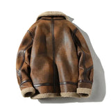 Advbridge Men's Autumn Winter Thickening High-end Brand Leather Jacket / Plus Velvet Thickening Fashion Large Size Khaki Man PU Jacket jinquedai