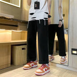 Advbridge Y2K retro street print alphabet star jeans men and women hip-hop high street spring and autumn loose straight drag casual pants
