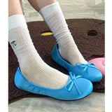 ADVBRIDGE  -  Spring Women's round Toe Knot Flat Shoes Versatile Low Cut Flat Heel Suitable for Skirts Bean Bean Shoes Comfortable Casual
