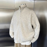 Advbridge Winter Men's Retro Knit Zipper Cardigan Sweater Long Sleeve Casual Streetwear Loose Leisure Korean Popular Knitwear Coat M-2XL