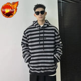 Advbridge Stripe Men's Hooded Sweatshirt Oversize Loose New In Harajuku Fashion Male Hoodie One Piece Sweat Shirt Emo Autumn Cheap Funny