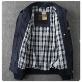 Advbridge Men Business Jacket Spring Autumn Casual Slim Fit Mens Outerwear Male Coat Bomber Jacket for Men Double Layer Workwear Shirt