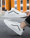 ADVBRIDGE  -  High Quality Men's Leather Casual Sneakers Man Classic Versatile White Shoes Comfortable Outdoor Walking Shoe Male Shoes