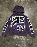 ADVBRIDGE  -  Y2K baggy Street Hip Hop Casual All-Match Pullover graphic Hoodie Men Fashion Goth Purple Ripped Print Oversized 2000s sudaderas
