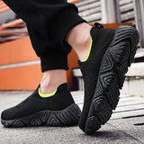 ADVBRIDGE  -  Breathable Slip on Male Vulcanized Shoes Men Casual Shoes Lightweight Men's Casual Sneakers Soft Anti-slip Flats Outdoor Loafers