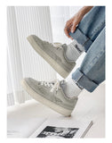 ADVBRIDGE -  Real leather men's shoes 2025  spring new Korean trend versatile and old-fashioned shoes thick white sole sports and leisure shoe