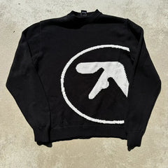 Advbridge Men's Sweater Aphex Twin Knit Winter Oversized Vintage Long Sleeve Tops Jumper Pullover Y2k Streetwear Graphic Fashion Clothing