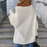 Advbridge Sexy Lady Off Shoulder Sweater Tops Winter Solid Office Knit Pullovers Harajuku Women Autumn Long Sleeve Slash Neck Jumper